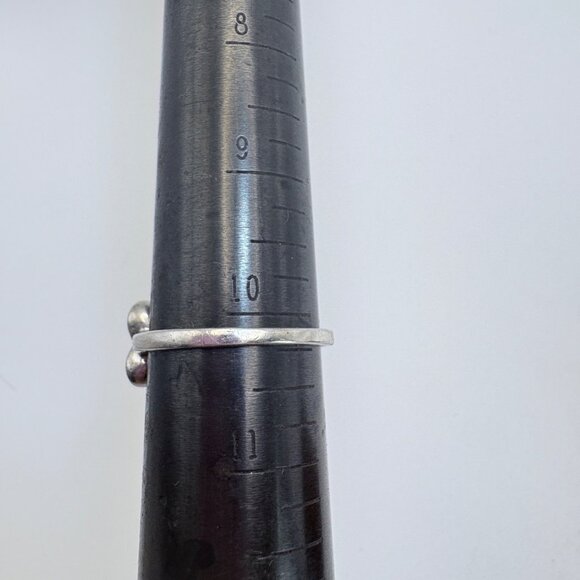 VTG Sterling Silver 925 Natural Diamond Open Hearts Infinity Ring Size 10.25 - Picture 8 of 9